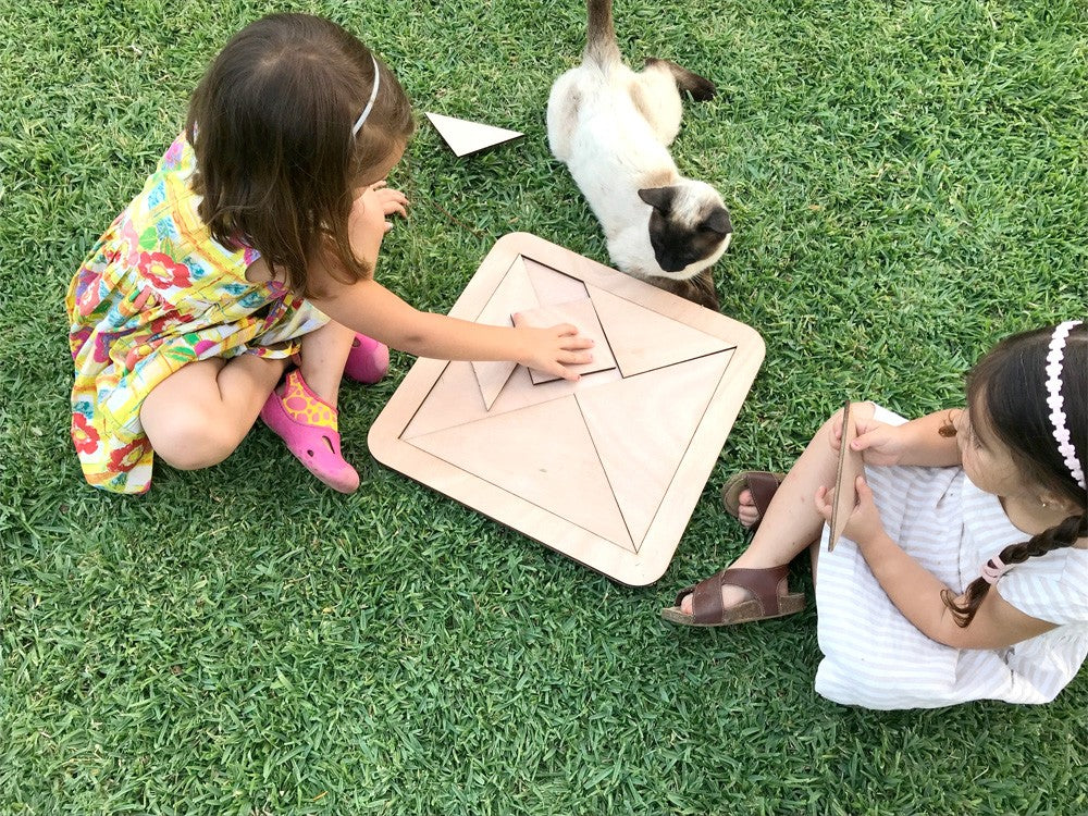 Tangram Madera Gigante 40 cm - Ingenio y Habilidad