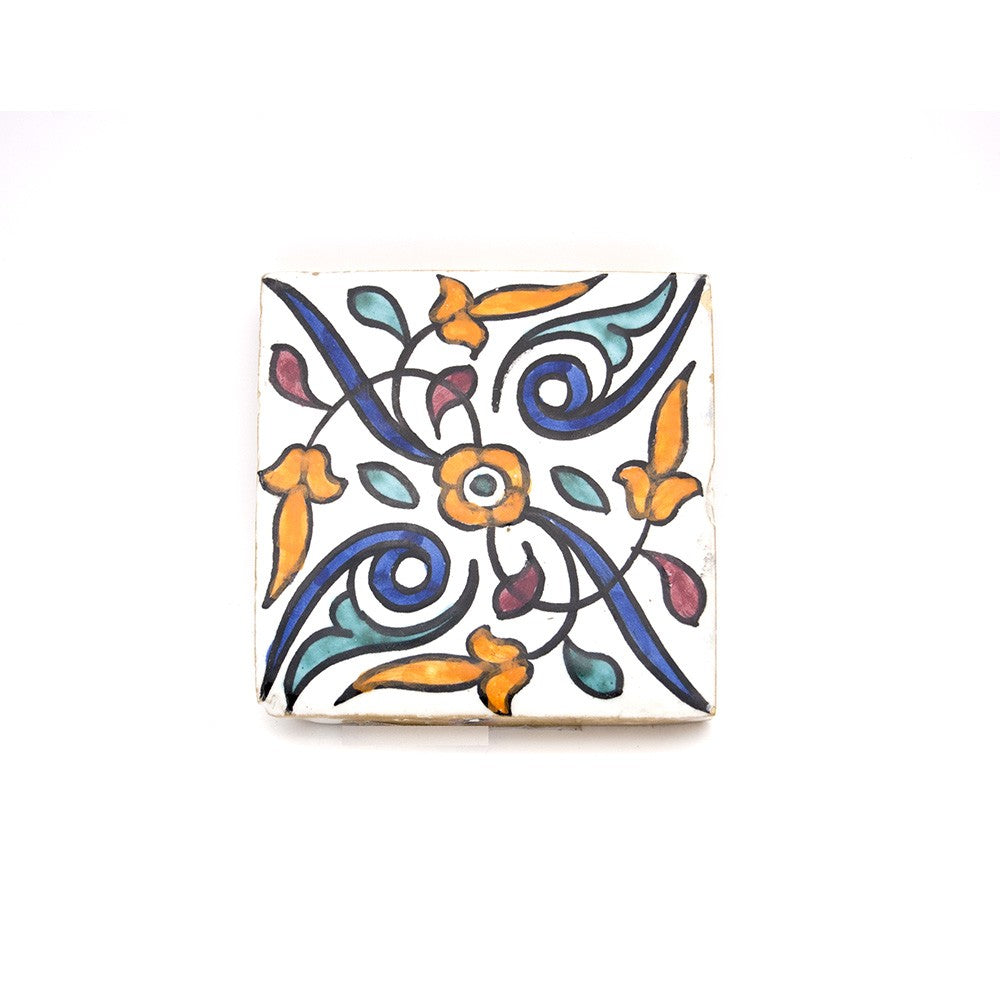 Azulejo Andalusí - Zellige Mosaico Nazari - 10 x 10cm - Artesanía Marroquí - Modelo 66