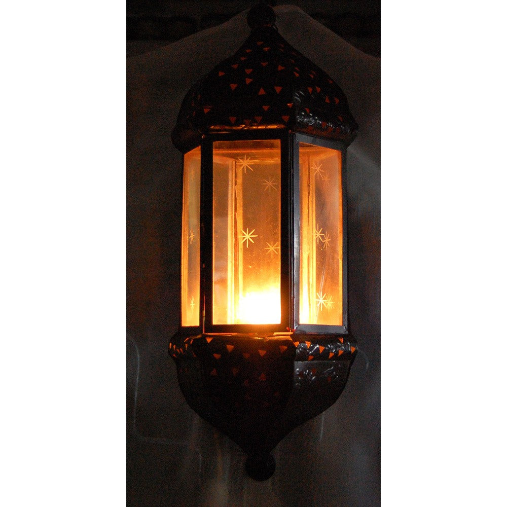 Aplique Hierro y Cristal para Vela