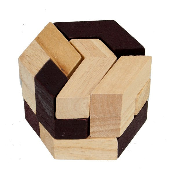 Juego Puzzle Hexagono Colores  -Ingenio - Rompecabezas - 7x7 cm