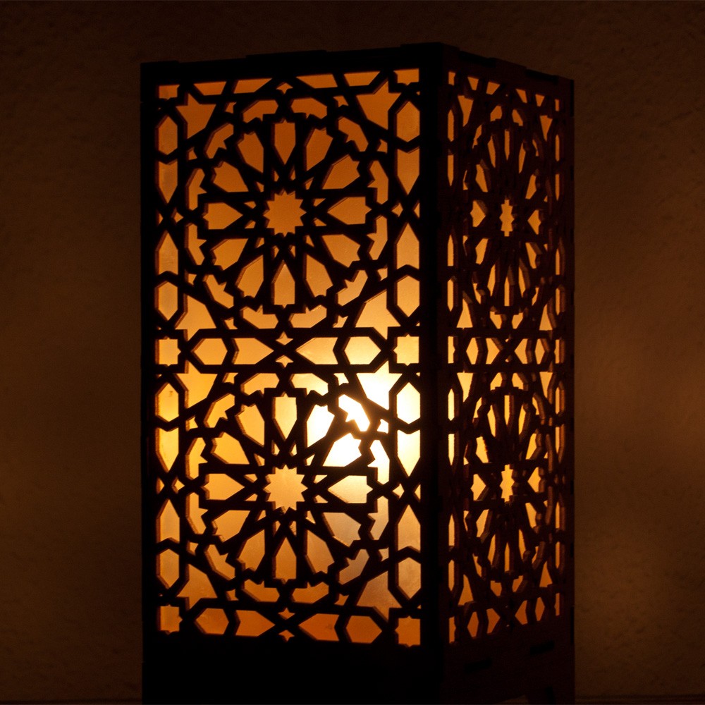 Lámpara de Madera Alkauzar - Diseño Mosáico Alhambra