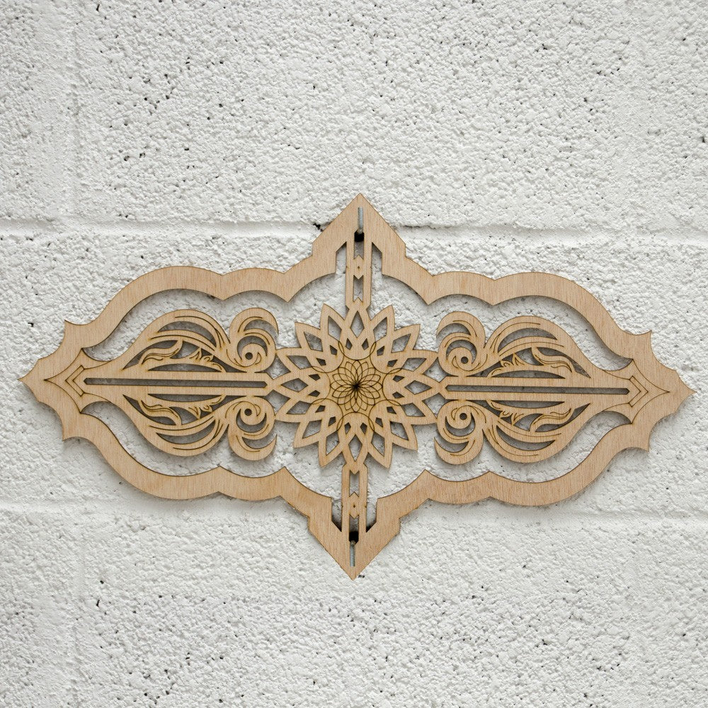 Celosía Madera - Grabado Etnico - Modelo Niger - 50 cm