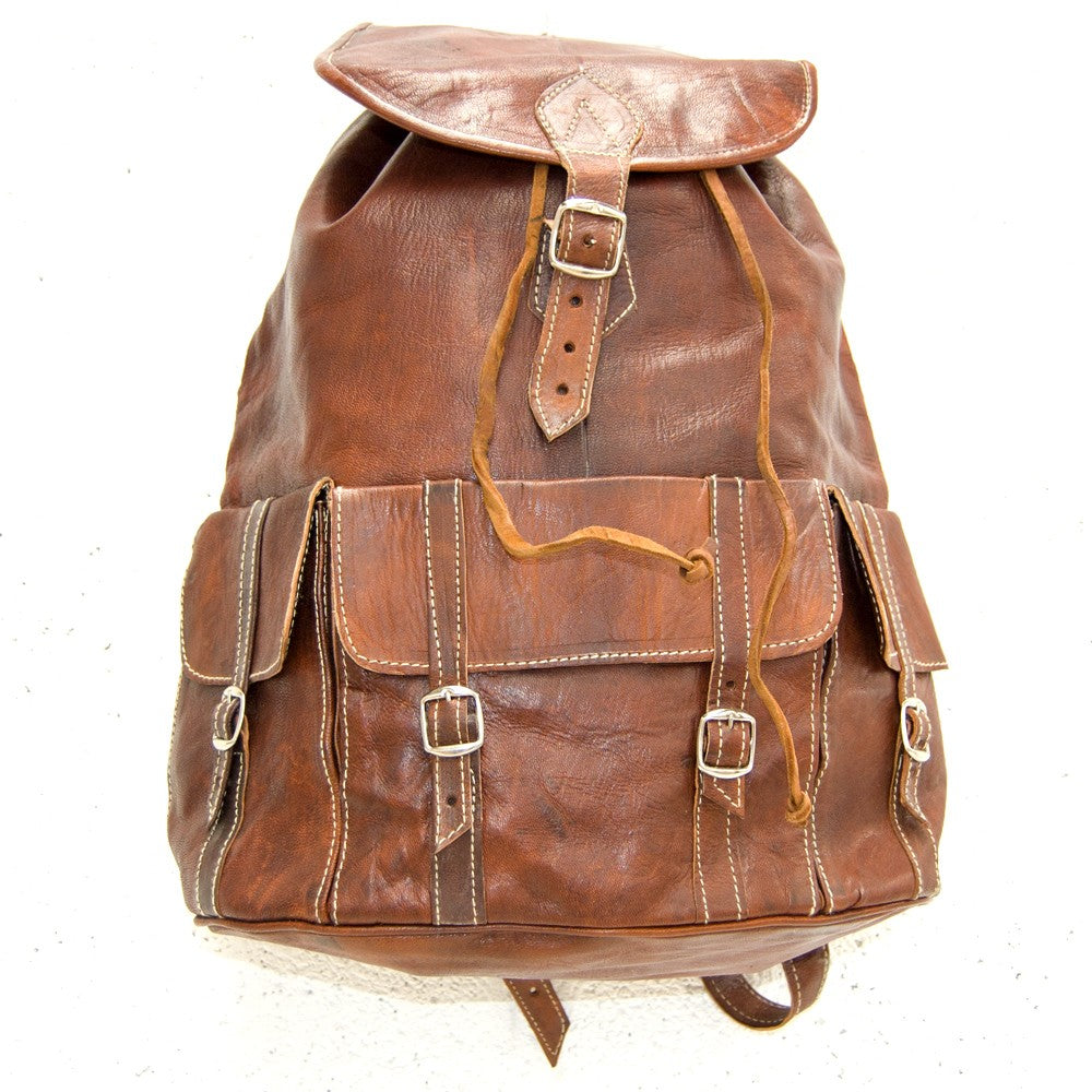 Mochila de Cuero Gigante - Excursiones - 45 cm - Modelo Kabir