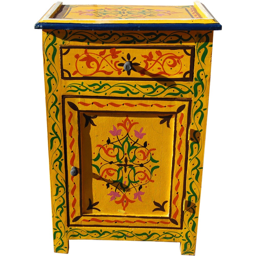 Mesita de Noche Andalusí Pintada a Mano - Varios Colores