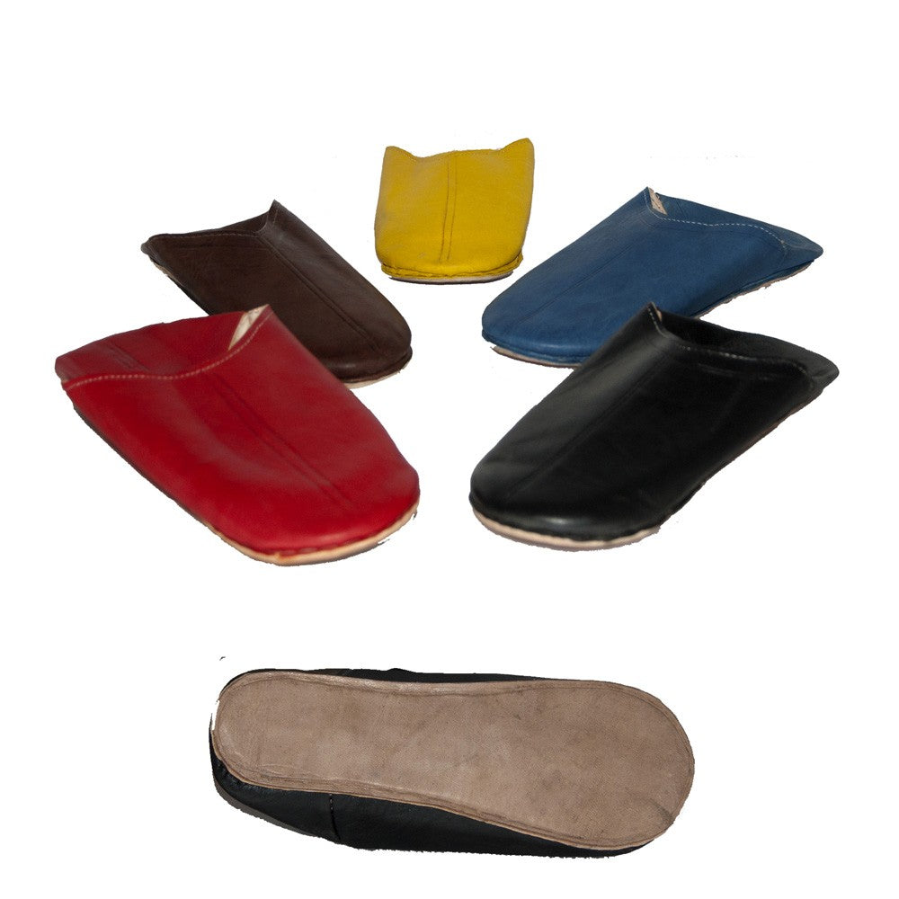 Babucha Piel Lisa - Suela Semidura - Varios Colores-N38-46