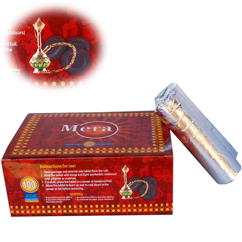 Carbón Profesional Grande- Mera-Taru -Ideal Cachimbas-Narguilas
