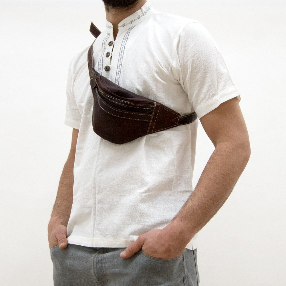 Riñonera Cuero - Marroquineria - Modelo Shabab