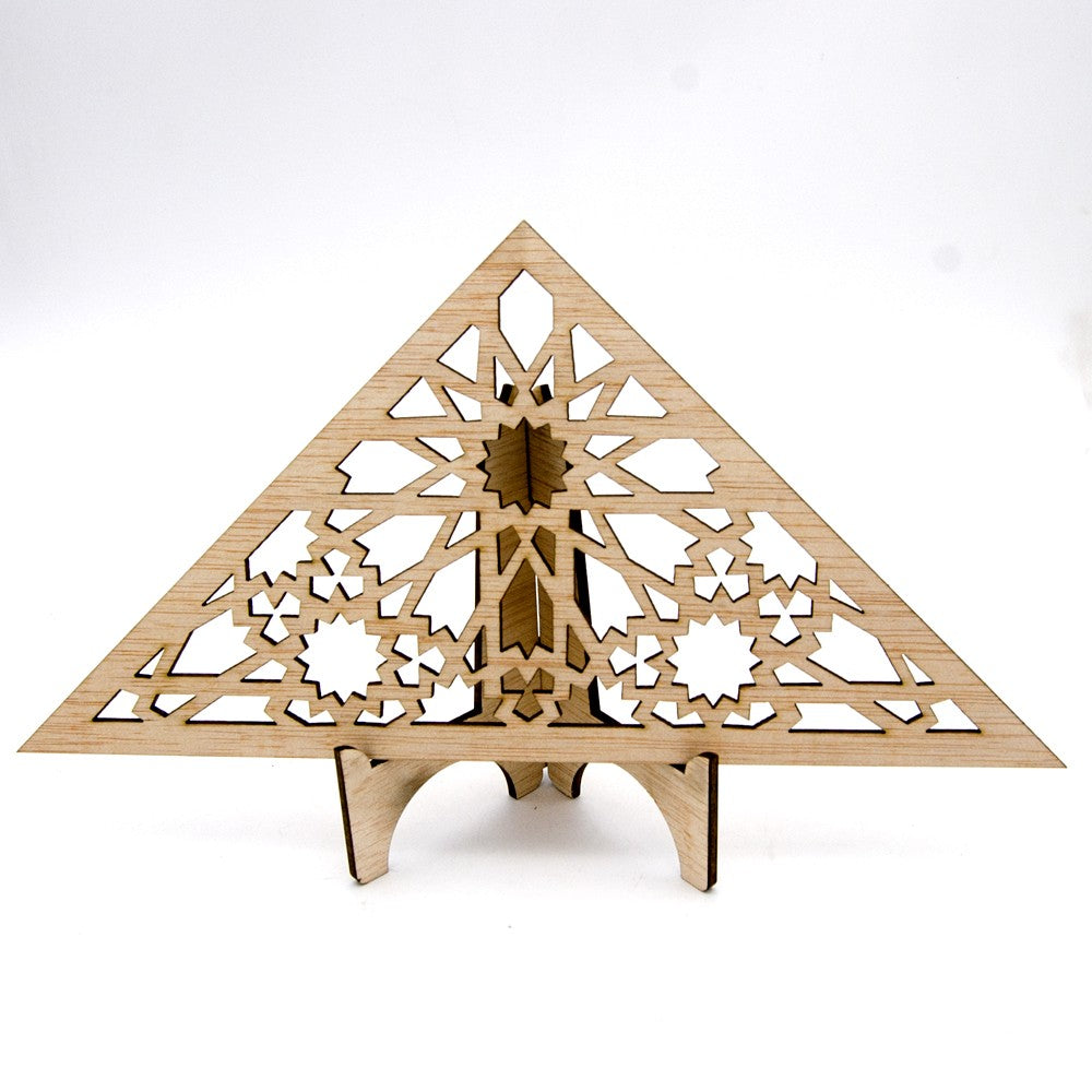 Celosía Árabe Triangular - Madera Laminada - Diseño Muzalazat