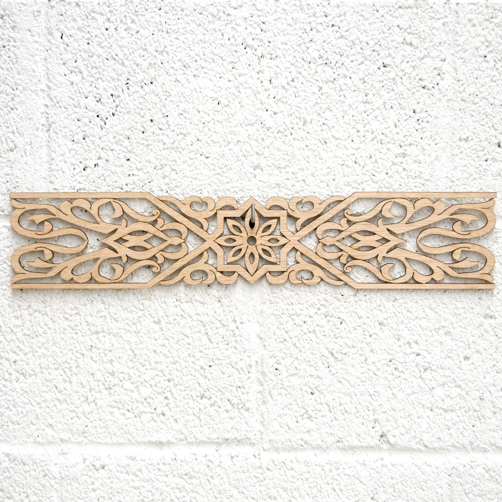 Celosía Árabe Madera 10x50cm - Diseños Geométricos - Corte por Laser - Modelo jamil