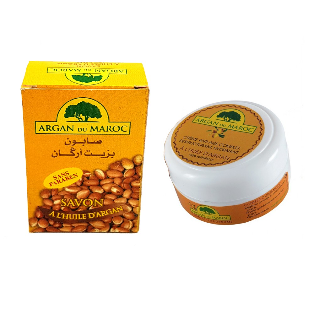 Pack Jabón + Crema facial aceite Argán - Argan du Maroc