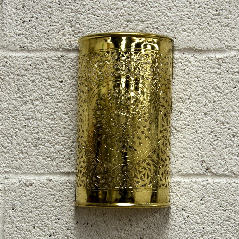 Aplique Árabe Cilindro - Latón Dorado - Modelo Astawana