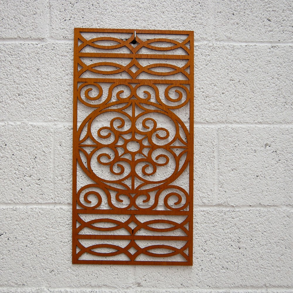 Celosía Madera - Diseño Mandala - 60 x 30 cm