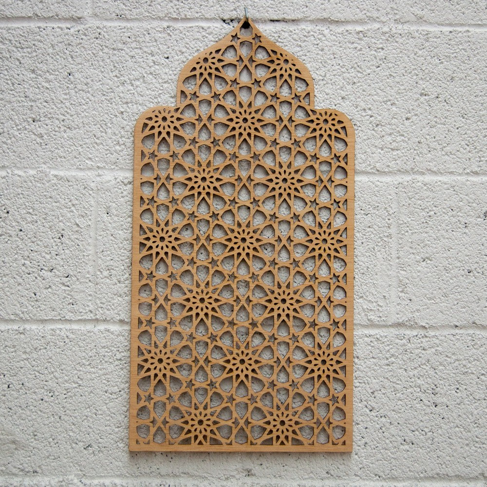 Celosía Madera - Diseño Meknesi - 60 x 30 cm
