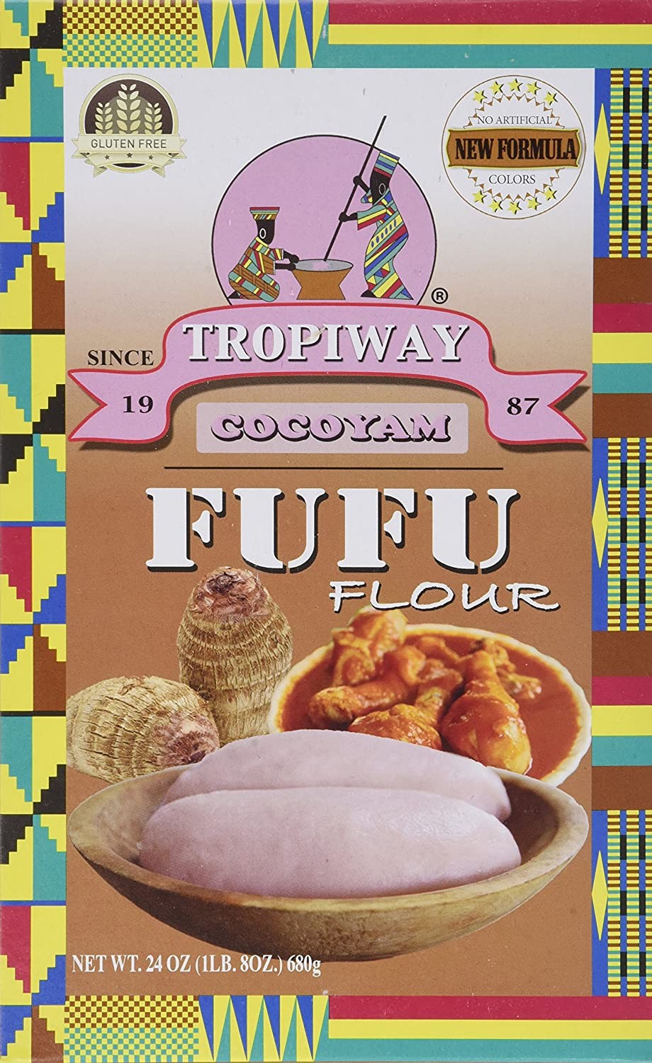 Fufu Flour - Cocoyam - Tropiway- Sin colorantes - Sin gluten - 680gr.